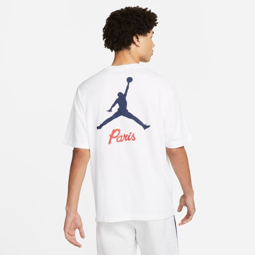 Paris Saint Germain T-Shirt Logo Jordan x PSG - White - Men's-SoccerKits Hub | Buy Soccer Jerseys Online